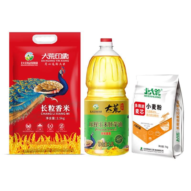 大荒印象米面油福享组合5.3kg(单位:套) 拿铁色